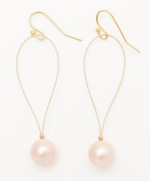 【カヒコ】【LEIGHTON　LAM】パールフープピアス