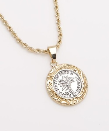 【カヒコ】ハワジュパームコインネックレス