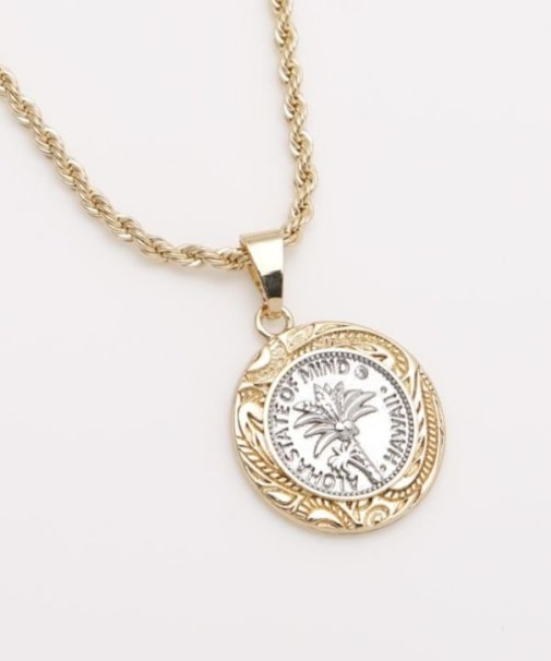 【カヒコ】ハワジュパームコインネックレス