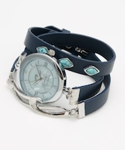 【カヒコ】レザーターコウォッチ シルバー