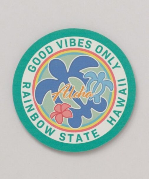 【カヒコ】【珪藻土】カラフルアロハコースター