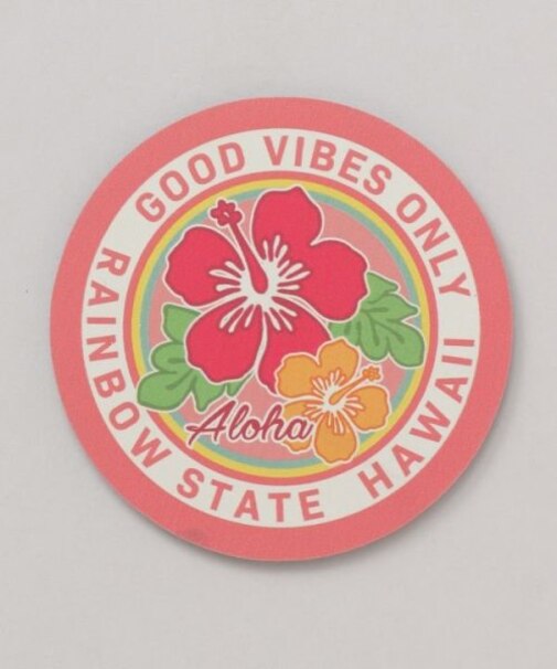 【カヒコ】【珪藻土】カラフルアロハコースター