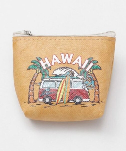 【カヒコ】ハワイアンマカナスクエアポーチ