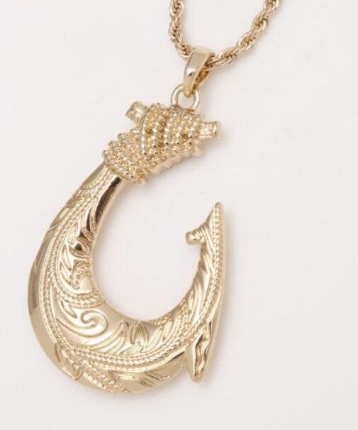 【カヒコ】メンズハワジュフィッシュフックネックレス