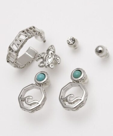 【カヒコ】ウェーブターコＳＥＴピアス