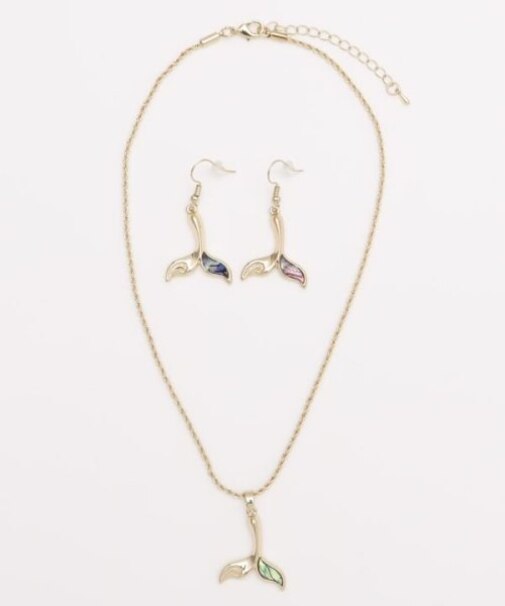 【カヒコ】ホエールテールシェルネックレス＆ピアス