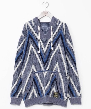 【カヒコ】ライキメンズニットフードトップス【SURF&Palms】
