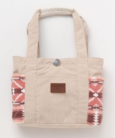 【カヒコ】ミリナコーデュロイ＆ボアトートバッグ