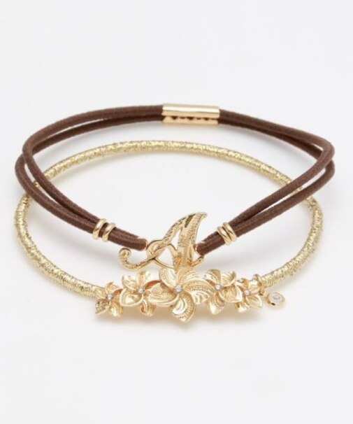 【カヒコ】【静電気除去】ノンパチイニシャルセットブレスレット