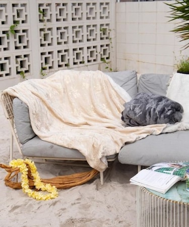 【カヒコ】【裏ボア】ニウココブランケットL