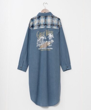 【カヒコ】【SURF&Palms】コールシャツワンピース