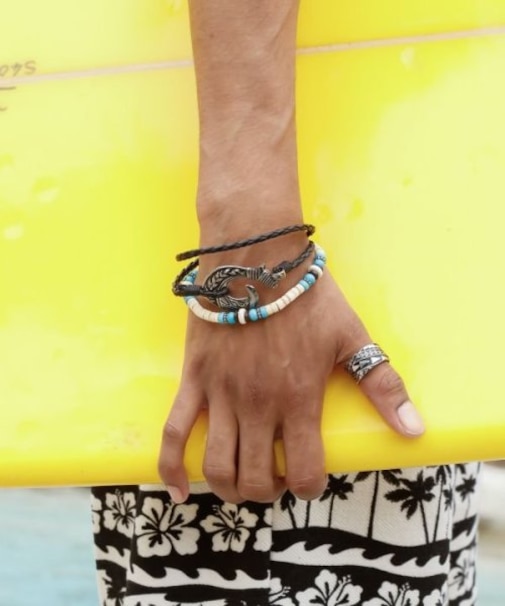 【カヒコ】フィッシュフックレオメンズブレスレット