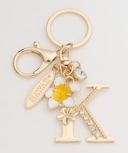 【カヒコ】プルメリアイニシャルキーホルダー