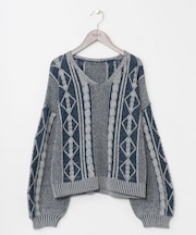 【カヒコ】オプアコットンニットトップス