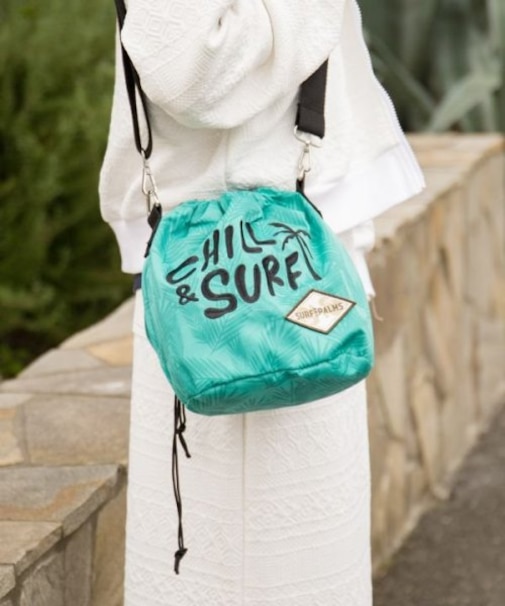 【カヒコ】レル巾着ショルダー＆ハンドバッグ2WAY【SURF&Palms】