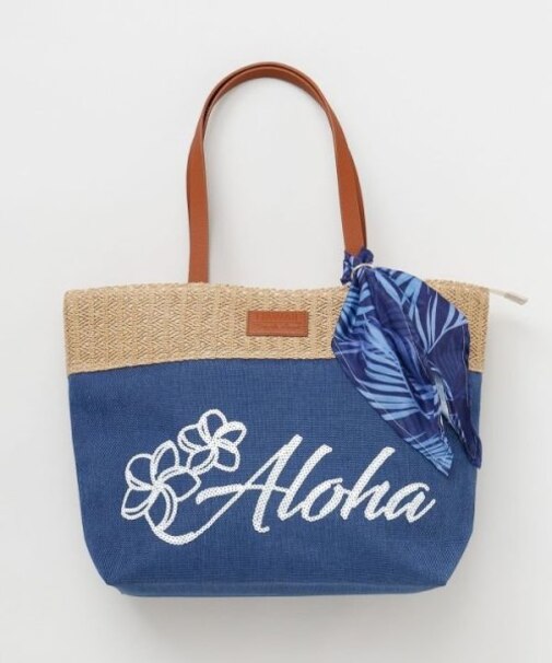 【カヒコ】プルメリアスパンコートトートバッグ