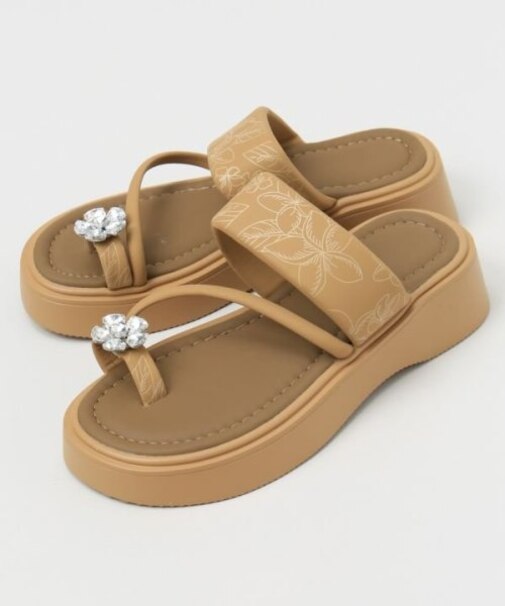 【カヒコ】キラプルメリアサンダル