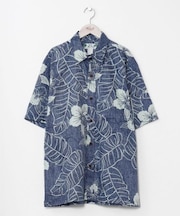 【カヒコ】TWO PALMS ニイハウメンズアロハシャツ
