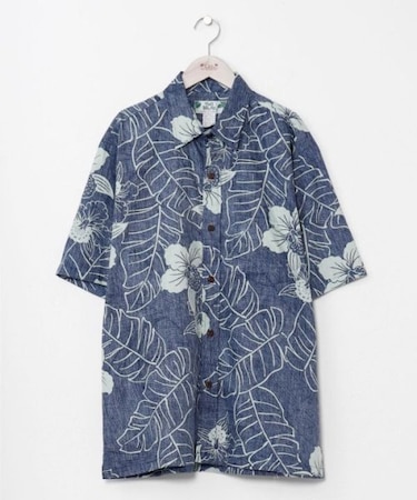 【カヒコ】TWO PALMS ニイハウメンズアロハシャツ