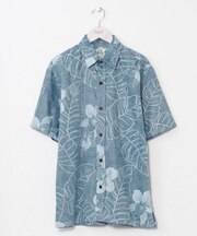【カヒコ】TWO PALMS ニイハウメンズアロハシャツ