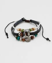 【カヒコ】メンズサーフレザーブレス