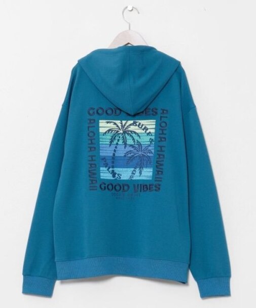 【カヒコ】カハルウメンズジップアップパーカー【SURF&Palms】