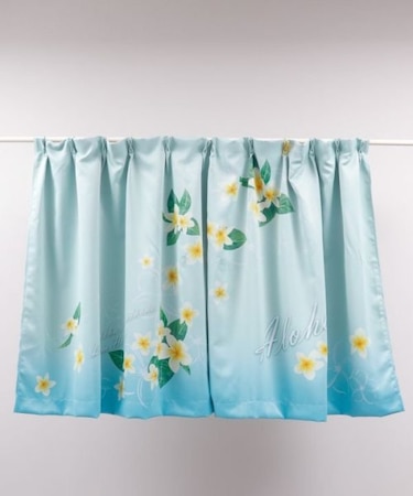 【カヒコ】【遮光/遮熱】ハワイアンカーテン135cm2枚1セット【遮光/遮熱】アカセットカーテン（１３５cm）