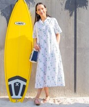 【カヒコ】アイナロアシャツワンピース【SURF&Palms】