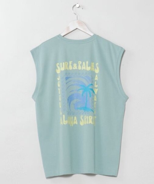 【カヒコ】【UVカット加工】アラホウメンズタンクトップ【SURF&Palms】