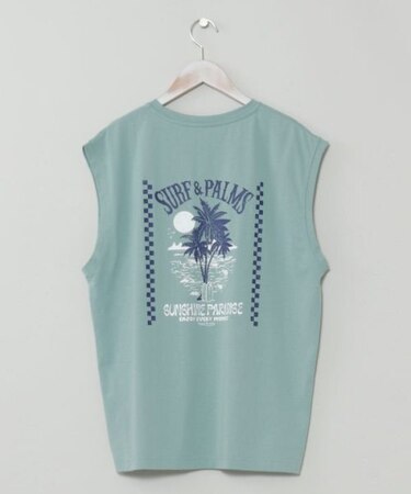 【カヒコ】【UVカット加工】アラホウメンズタンクトップ【SURF&Palms】