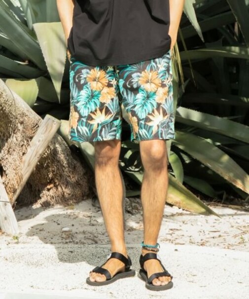 【カヒコ】マークメンズハーフパンツ【SURF&Palms】