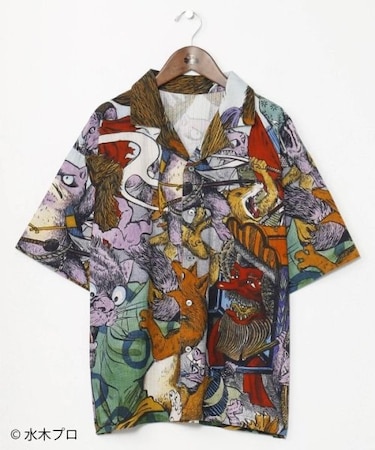 【カヤ】アロハシャツ（Mサイズ）《水木しげる》