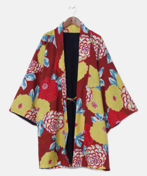 【カヤ】花時銘仙羽織