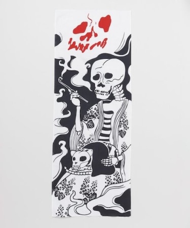 【カヤ】どくろキセル手拭