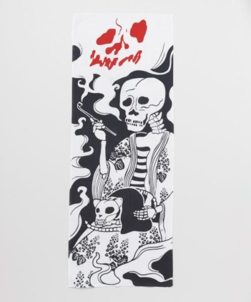 【カヤ】どくろキセル手拭