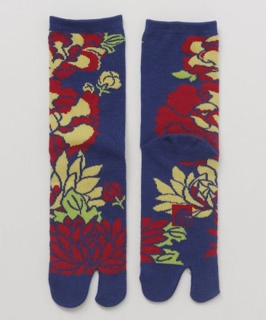 【カヤ】花づくし足袋（23-25cm）