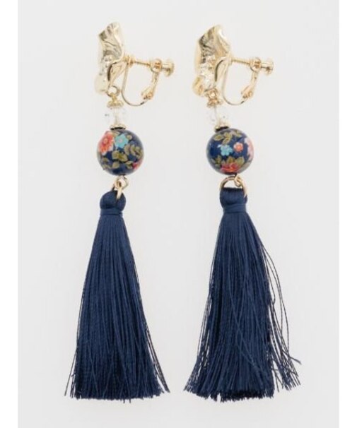 【カヤ】桔梗和玉イヤリング