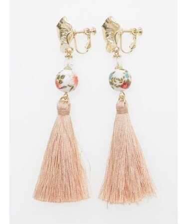 【カヤ】桔梗和玉イヤリング