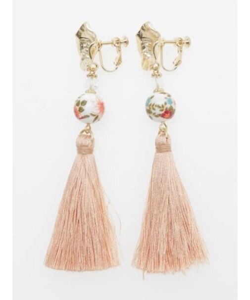 【カヤ】桔梗和玉イヤリング