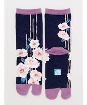 【カヤ】雨縞椿足袋(23-25cm)