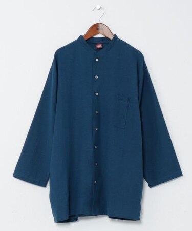 【カヤ】麻の書生メンズシャツ