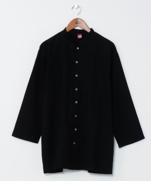 【カヤ】麻の書生メンズシャツ