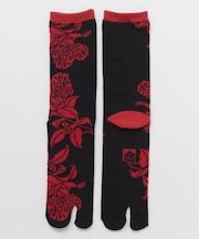 【カヤ】墨ノ花装い足袋（25-28ｃｍ）