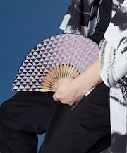 【カヤ】紋様扇子