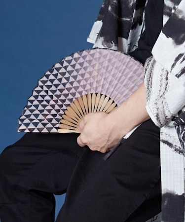 【カヤ】紋様扇子