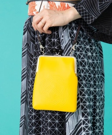 【カヤ】淡色水引がま口ショルダーバッグ