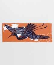 【カヤ】重ね鶴手拭