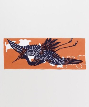 【カヤ】重ね鶴手拭