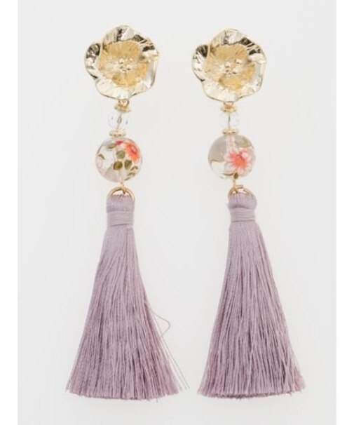 【カヤ】桔梗和玉ピアス