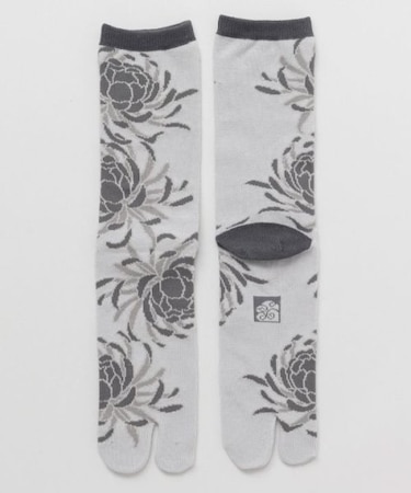 【カヤ】灰ノ花装い足袋（25-28ｃｍ）